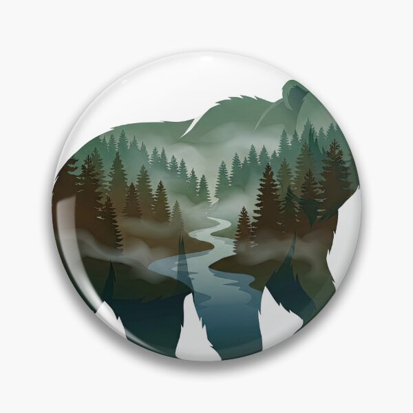 Item preview, Bear Forest Double Exposure Wilderness Artwork designed and sold by Rahat3344.