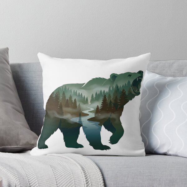 Item preview, Bear Forest Double Exposure Wilderness Artwork designed and sold by Rahat3344.