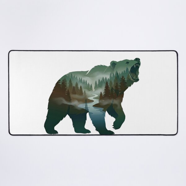 Item preview, Bear Forest Double Exposure Wilderness Artwork designed and sold by Rahat3344.
