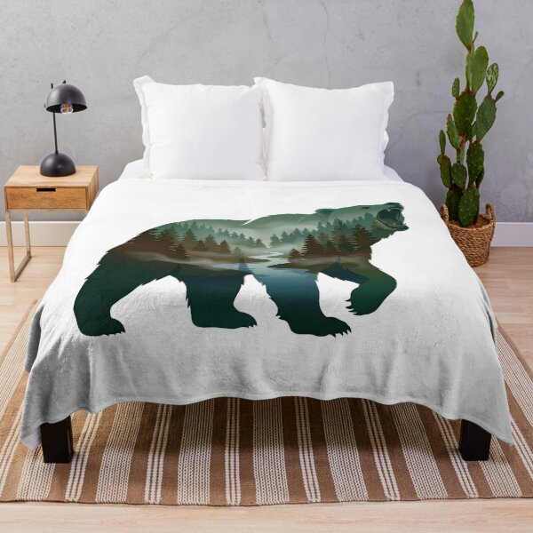 Item preview, Bear Forest Double Exposure Wilderness Artwork designed and sold by Rahat3344.