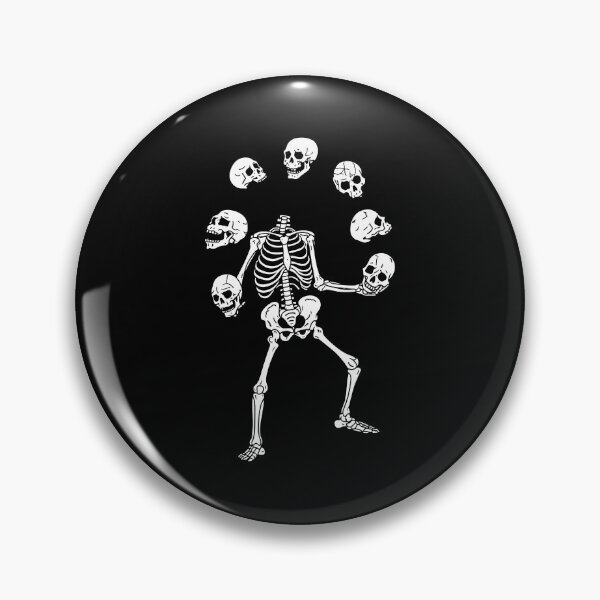 Item preview, Juggling Skeleton Skulls Funny Halloween Circus designed and sold by Krasnovaovaova.