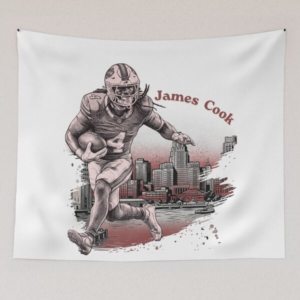 Item preview, James Cook Buffalo Football Vintage Skyline Graphic designed and sold by Thogan0416.