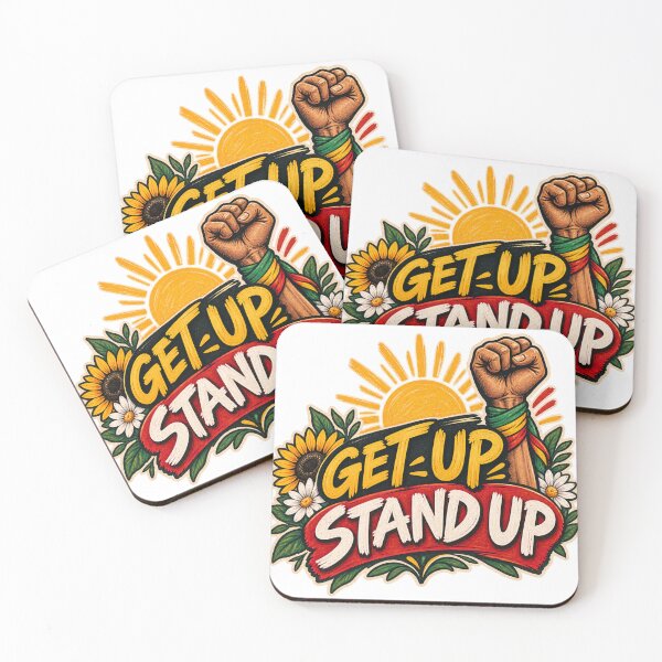 Item preview, Get Up Stand Up Motivational Quote designed and sold by SimsimahLaughs.