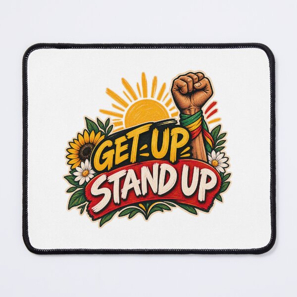 Item preview, Get Up Stand Up Motivational Quote designed and sold by SimsimahLaughs.