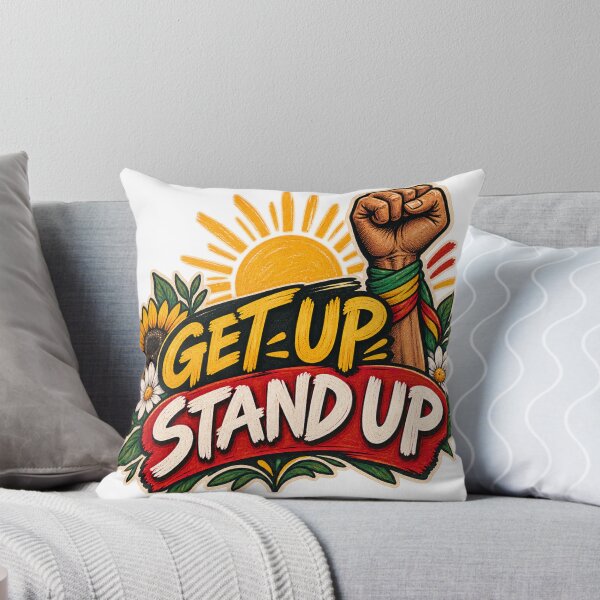 Item preview, Get Up Stand Up Motivational Quote designed and sold by SimsimahLaughs.
