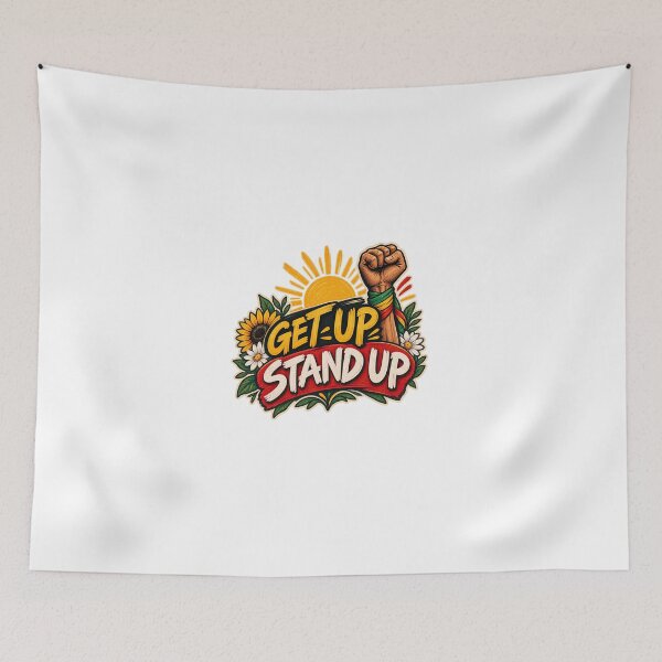 Item preview, Get Up Stand Up Motivational Quote designed and sold by SimsimahLaughs.