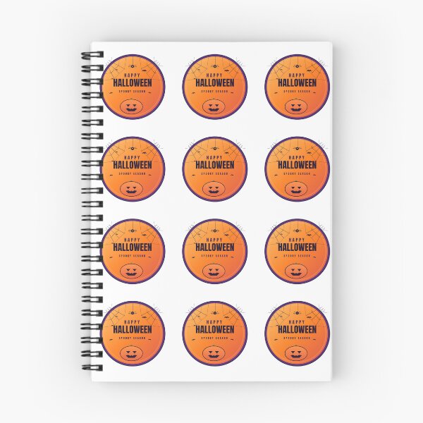 Item preview, Happy Halloween Spooky Season — Glowing Orange & Purple Round Badge designed and sold by mryan78.