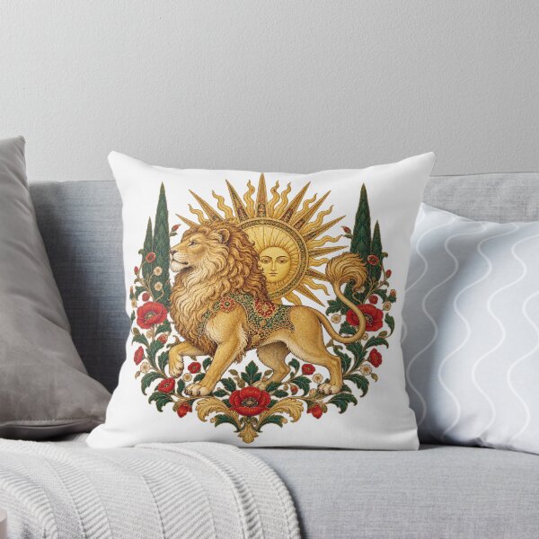 Item preview, Ornate Persian Lion and Sun Crest – Shir o Khorshid Iranian Heritage Design designed and sold by My Joyful Charm Store.
