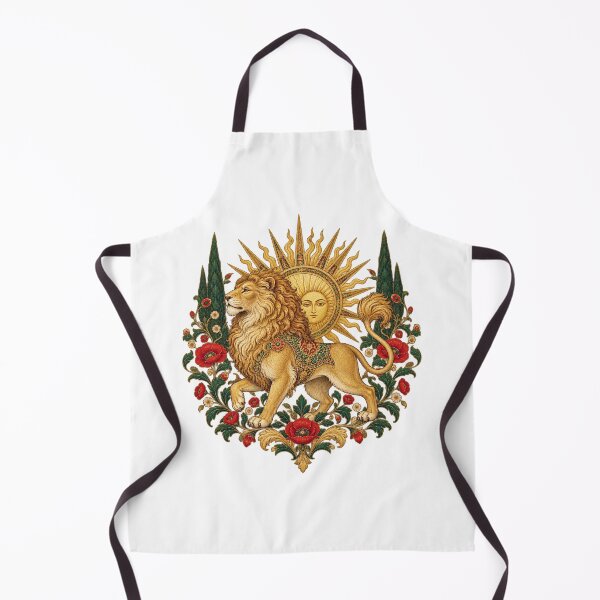 Item preview, Ornate Persian Lion and Sun Crest – Shir o Khorshid Iranian Heritage Design designed and sold by My Joyful Charm Store.