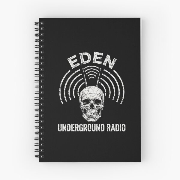 Item preview, Eden Underground Radio Distressed Skull Logo designed and sold by AscendedLight — Dark Fantasy & Gothic Art.