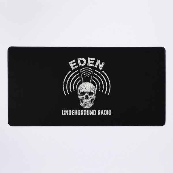 Item preview, Eden Underground Radio Distressed Skull Logo designed and sold by AscendedLight — Dark Fantasy & Gothic Art.