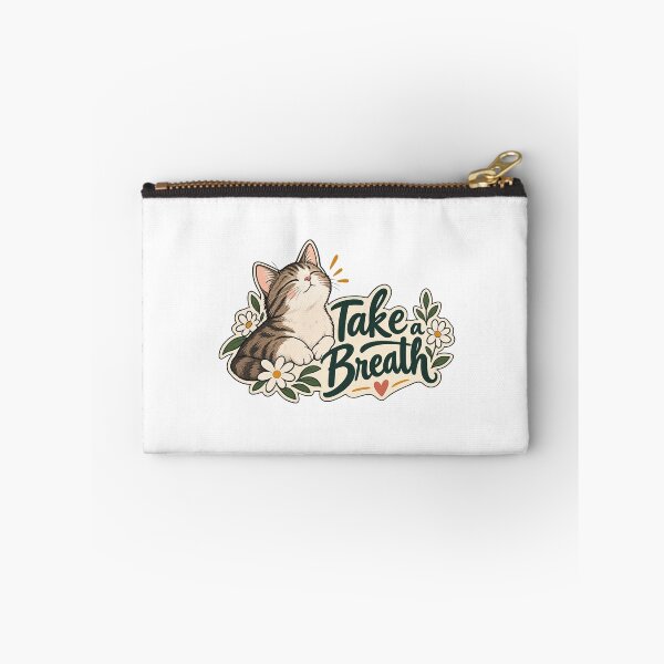 Item preview, Take a Breath Cute Cat Self Care designed and sold by SimsimahLaughs.