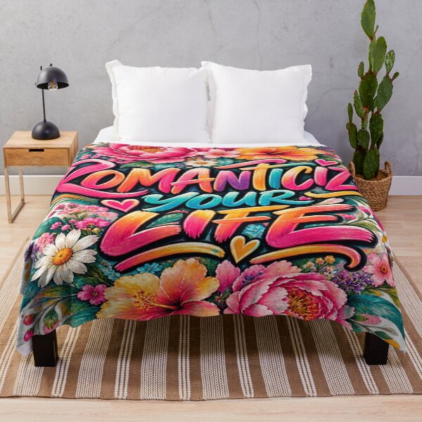 Item preview, Romanticize Your Life – Colorful Floral Self Care Art designed and sold by MAJCO-ART.