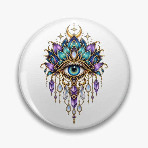Item preview, Crystal Evil Eye Protection Talisman designed and sold by Beautifully Unhinged.