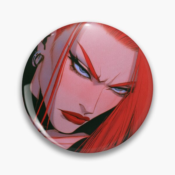 Item preview, Crimson Red Hair Anime Girl - Fierce Goth Portrait designed and sold by AxeWave.