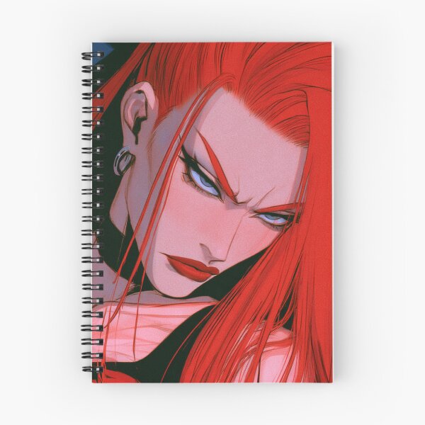 Item preview, Crimson Red Hair Anime Girl - Fierce Goth Portrait designed and sold by AxeWave.