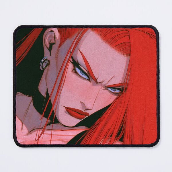 Item preview, Crimson Red Hair Anime Girl - Fierce Goth Portrait designed and sold by AxeWave.