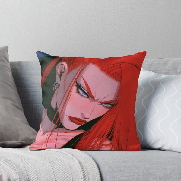 Item preview, Crimson Red Hair Anime Girl - Fierce Goth Portrait designed and sold by AxeWave.