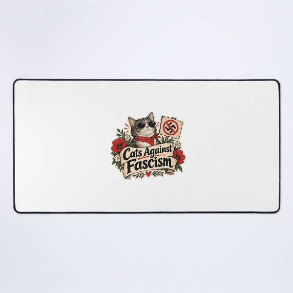 Item preview, Cats Against Fascism Anti Fascist Cat designed and sold by SimsimahLaughs.