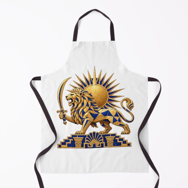 Item preview, Geometric Persian Lion and Sun – Modern Shir o Khorshid Iran Heritage Design designed and sold by My Joyful Charm Store.