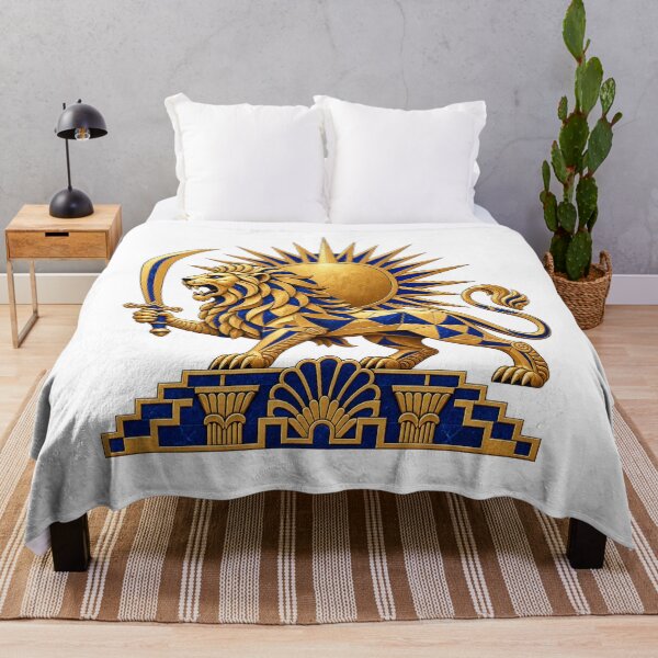 Item preview, Geometric Persian Lion and Sun – Modern Shir o Khorshid Iran Heritage Design designed and sold by My Joyful Charm Store.