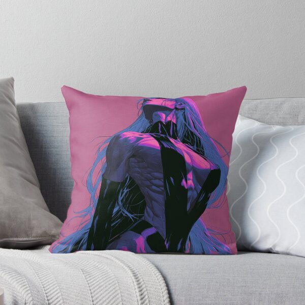Item preview, Muscular Cyber Goth - Magenta & Blue Long Hair Portrait designed and sold by AxeWave.