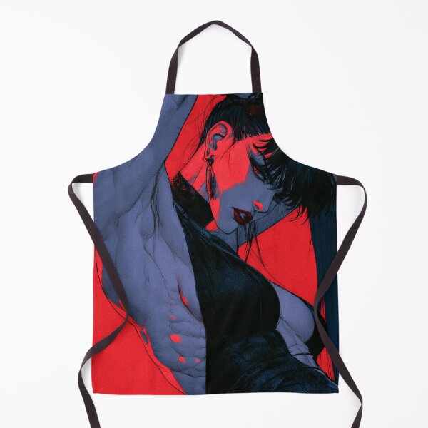 Item preview, Muscular Anime Goth - High Ponytail Red Background Art designed and sold by AxeWave.