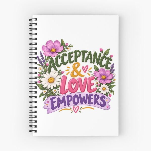 Item preview, Acceptance & Love Empowers Floral Quote designed and sold by SimsimahLaughs.