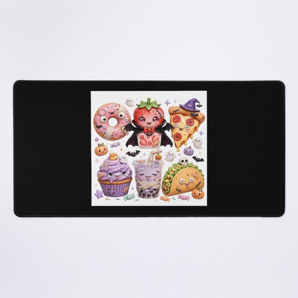Item preview, Cute Halloween Zombie Food Squad | Kawaii Zombie Donut Pizza & Boba designed and sold by SmartyWonders.
