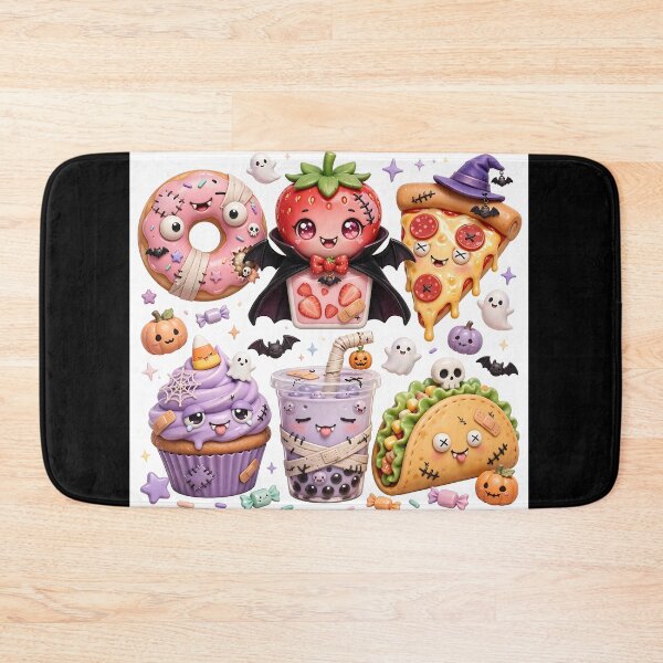 Item preview, Cute Halloween Zombie Food Squad | Kawaii Zombie Donut Pizza & Boba designed and sold by SmartyWonders.