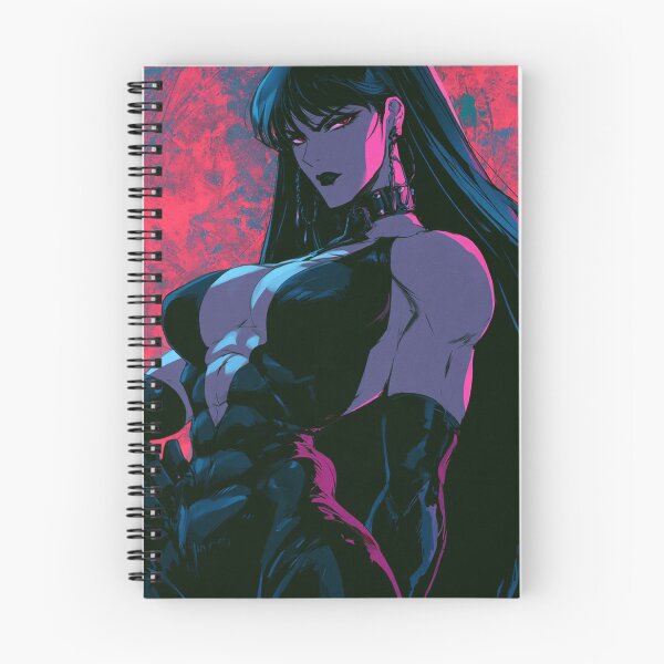 Item preview, Muscular Anime Goth - Pink Neon & Long Dark Hair Portrait designed and sold by AxeWave.