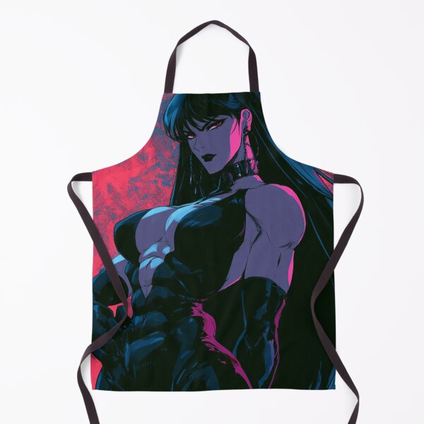 Item preview, Muscular Anime Goth - Pink Neon & Long Dark Hair Portrait designed and sold by AxeWave.