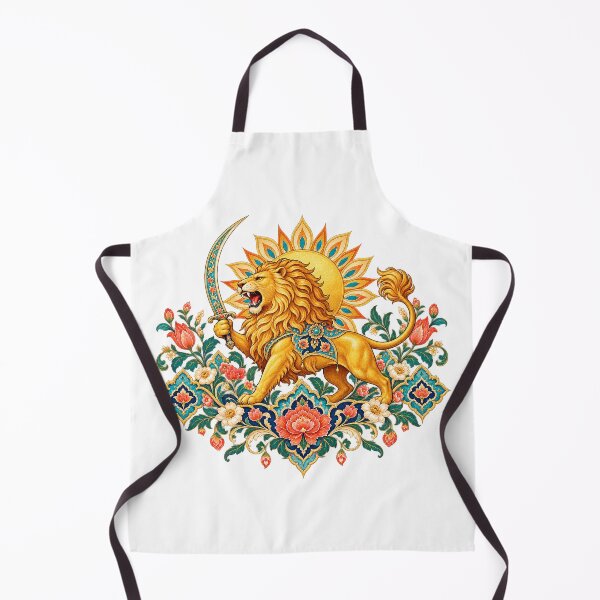 Item preview, Persian Lion and Sun Garden Emblem – Floral Shir o Khorshid Heritage Design designed and sold by My Joyful Charm Store.