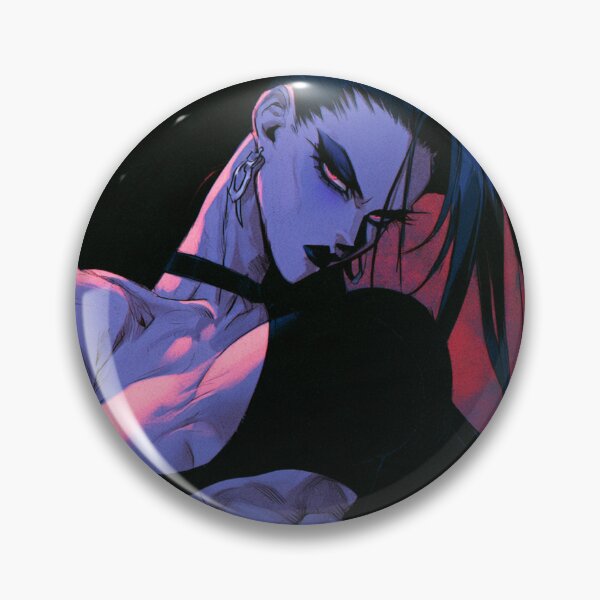 Item preview, Muscular Anime Goth - High Ponytail & Red Backdrop Art designed and sold by AxeWave.