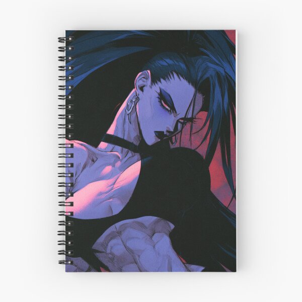 Item preview, Muscular Anime Goth - High Ponytail & Red Backdrop Art designed and sold by AxeWave.