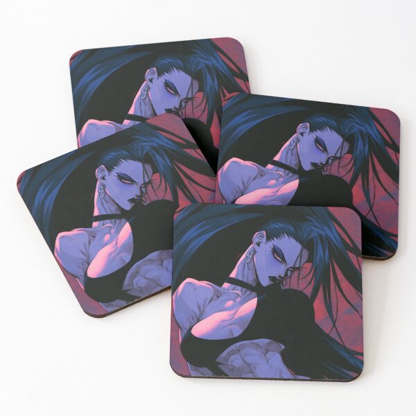 Item preview, Muscular Anime Goth - High Ponytail & Red Backdrop Art designed and sold by AxeWave.