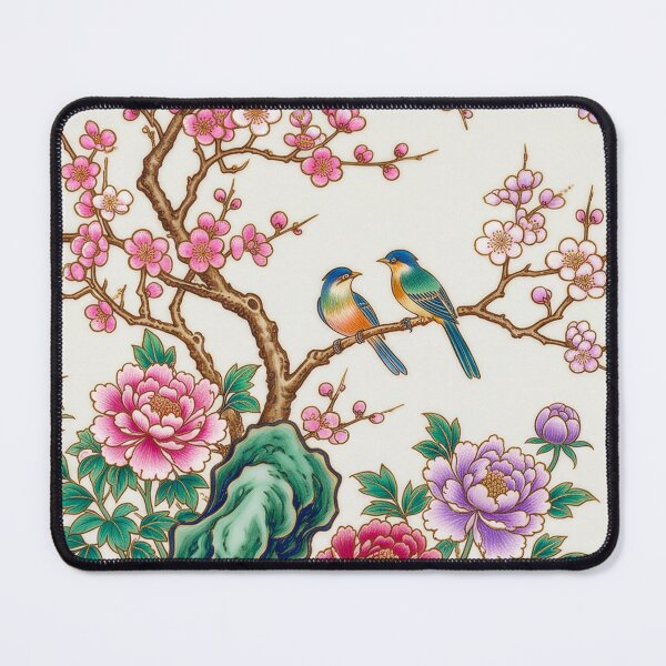 Item preview, Chinoiserie Garden with Pagoda and Peonies designed and sold by Fani*.