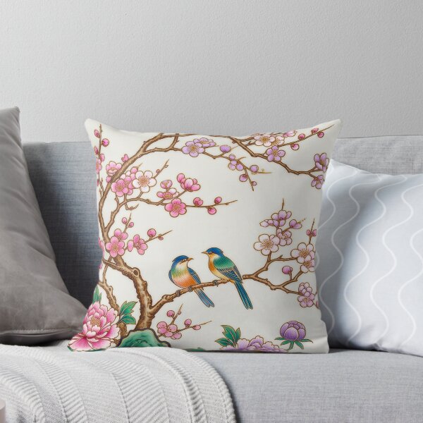 Item preview, Chinoiserie Garden with Pagoda and Peonies designed and sold by Fani*.