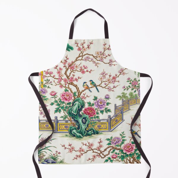 Item preview, Chinoiserie Garden with Pagoda and Peonies designed and sold by Fani*.