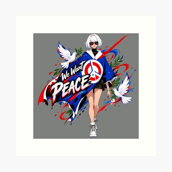 Item preview, We Want Peace – Peace Dove & Unity Art designed and sold by IMuDesigner.