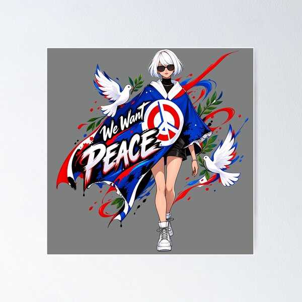 Item preview, We Want Peace – Peace Dove & Unity Art designed and sold by IMuDesigner.