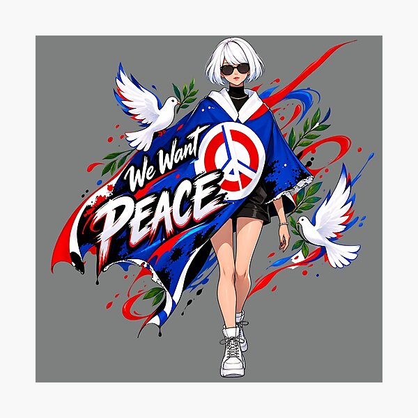 Item preview, We Want Peace – Peace Dove & Unity Art designed and sold by IMuDesigner.