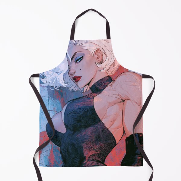 Item preview, Muscular Anime Warrior - White Hair Wavy Bob Cyberpunk Art designed and sold by AxeWave.