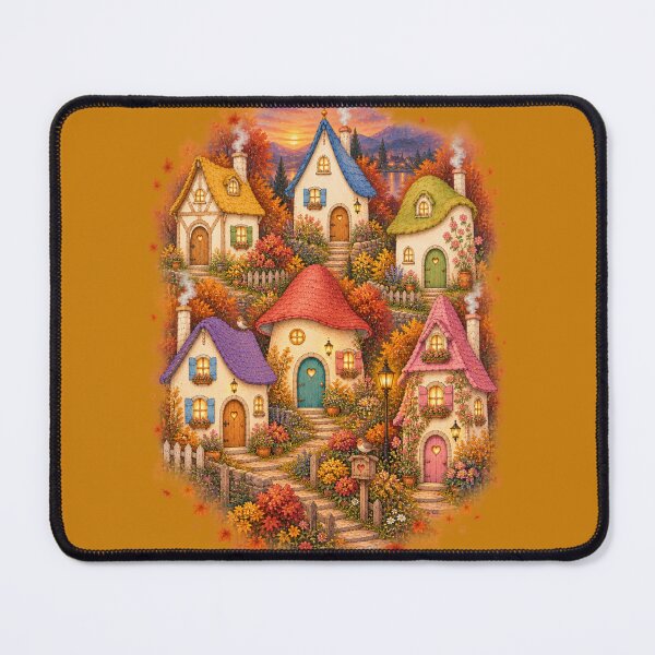 Item preview, Vintage and Charming Autumn Village designed and sold by JessouArt.