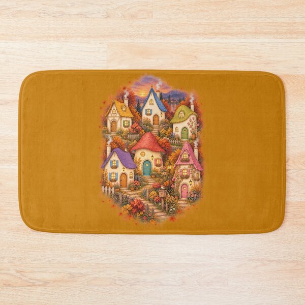 Item preview, Vintage and Charming Autumn Village designed and sold by JessouArt.