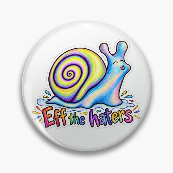 Item preview, Eff the haters cute snail sticker  designed and sold by Doug Paints.