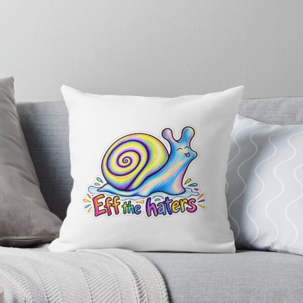 Item preview, Eff the haters cute snail sticker  designed and sold by Doug Paints.