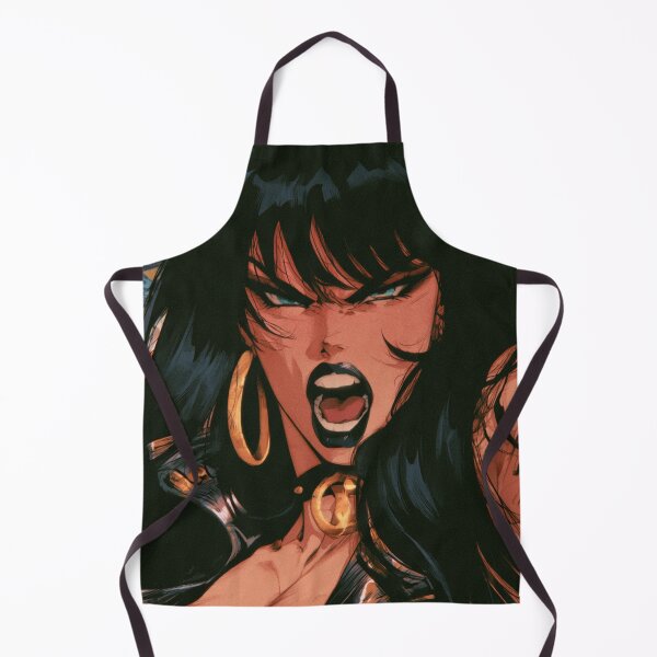 Item preview, Fierce Muscular Anime Goth - Gold Hoop Earrings Comic Art designed and sold by AxeWave.
