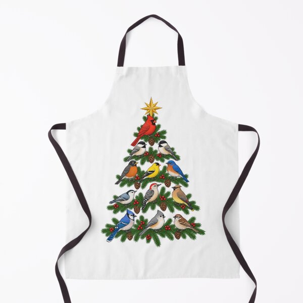 Item preview, Songbird Christmas Tree with Colorful Winter Birds designed and sold by skyartdesign.