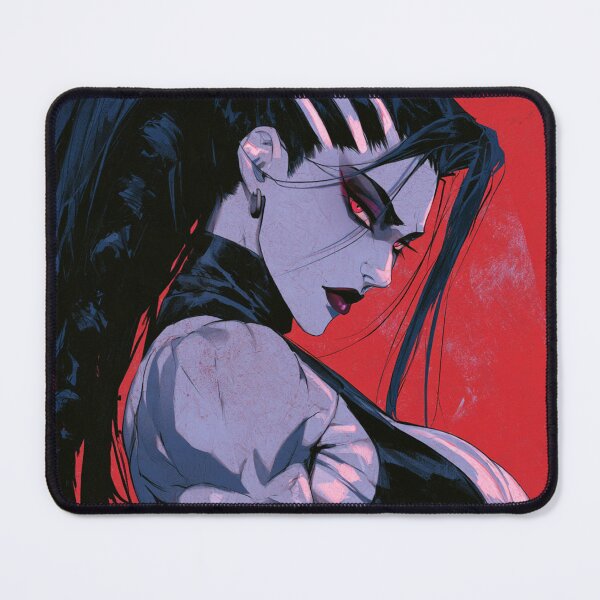 Item preview, Muscular Anime Goth - High Ponytail White Hair Clips Red Backdrop Art designed and sold by AxeWave.